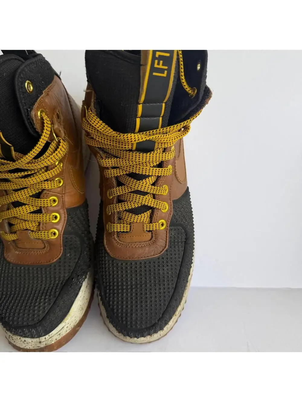 Nike Lunar Force 1 Duckboot Men's Waterproof High Top Boots Size 9.5 Brown/Black